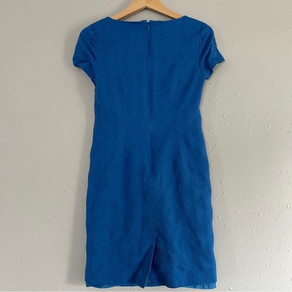 Talbots Petites Blue Mini Dress Formal Wedding Guest Office 2P - Picture 4 of 4